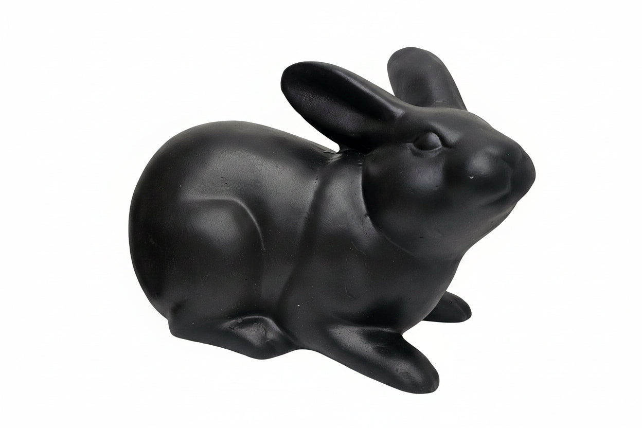 Black sitting bunny