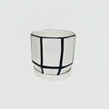 B/W PRINTED PLANTER POT LRG
