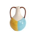 PAINTED VASE WITH HANDLES SML