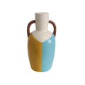 PAINTED VASE WITH HANDLES LRG