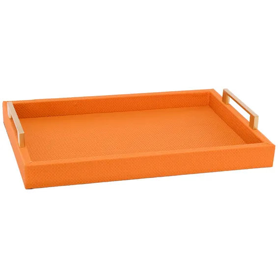 FAUX LEATHER ORANGE TRAY