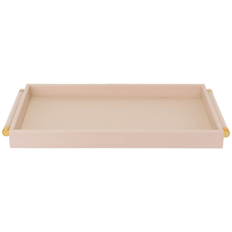 FAUX LEATHER PINK TRAY