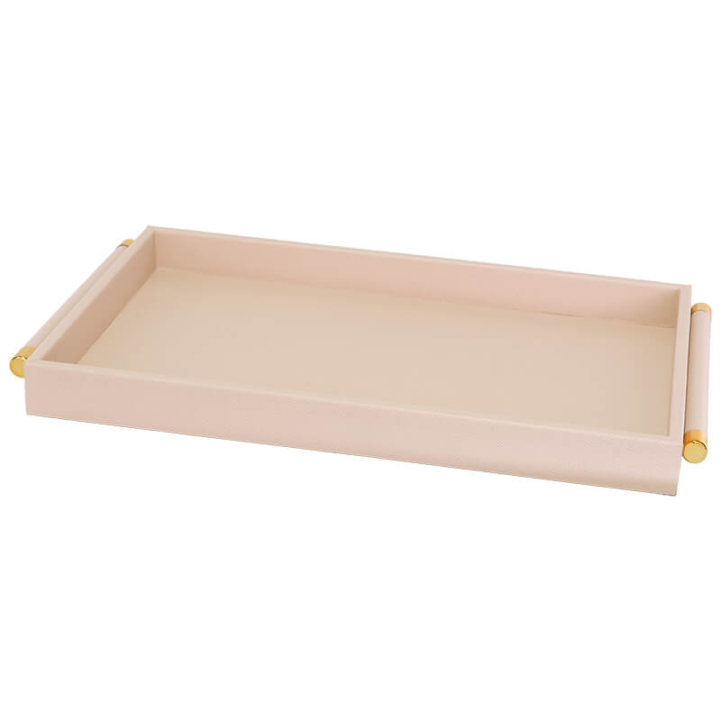 FAUX LEATHER PINK TRAY
