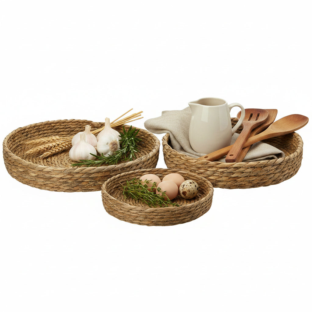 ROUND BASKET TRAY 3 SET