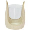 TAN CANDLE HOLDER SML