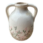 PINK FLORAL WITH HANDLES LRG
