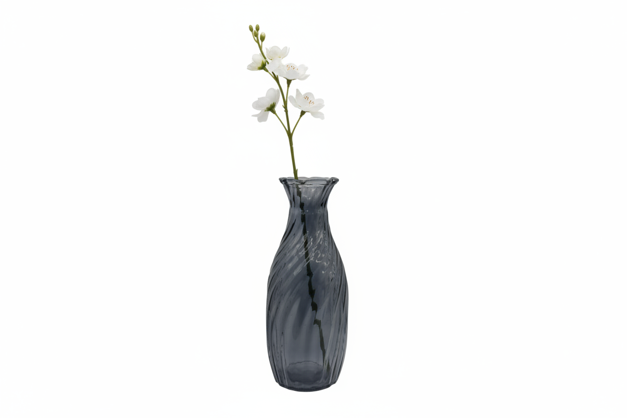 FLOWER BUD GREY VASE