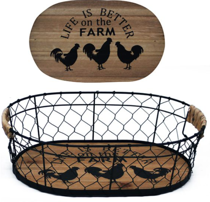 OVAL WIRE BASKET LARGE
