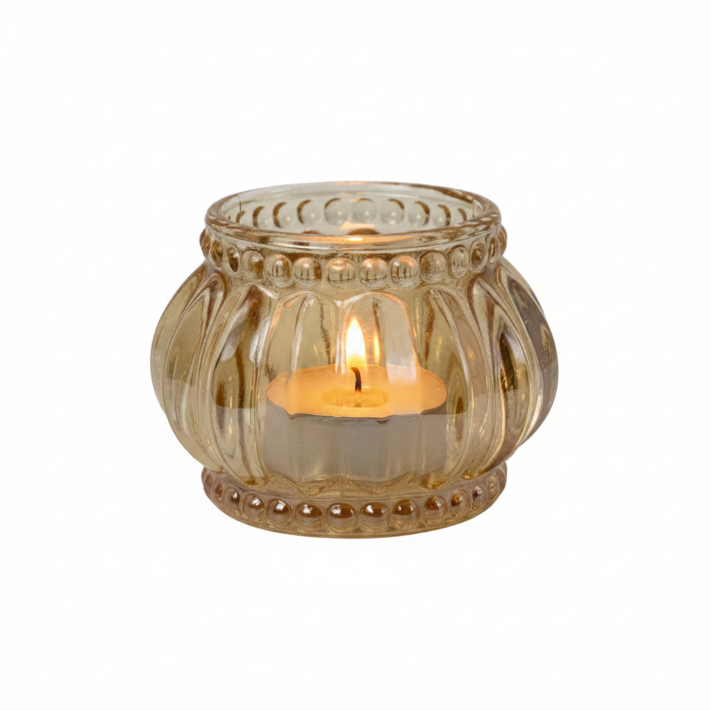 RIBBED VOTIVE CANDLE HOLDER